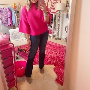 Pink ribbed sweater